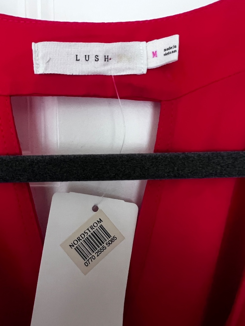 Lush Red Wrap Dress NWT Size M Nordstrom Flowy Sleeveless - Picture 3 of 7